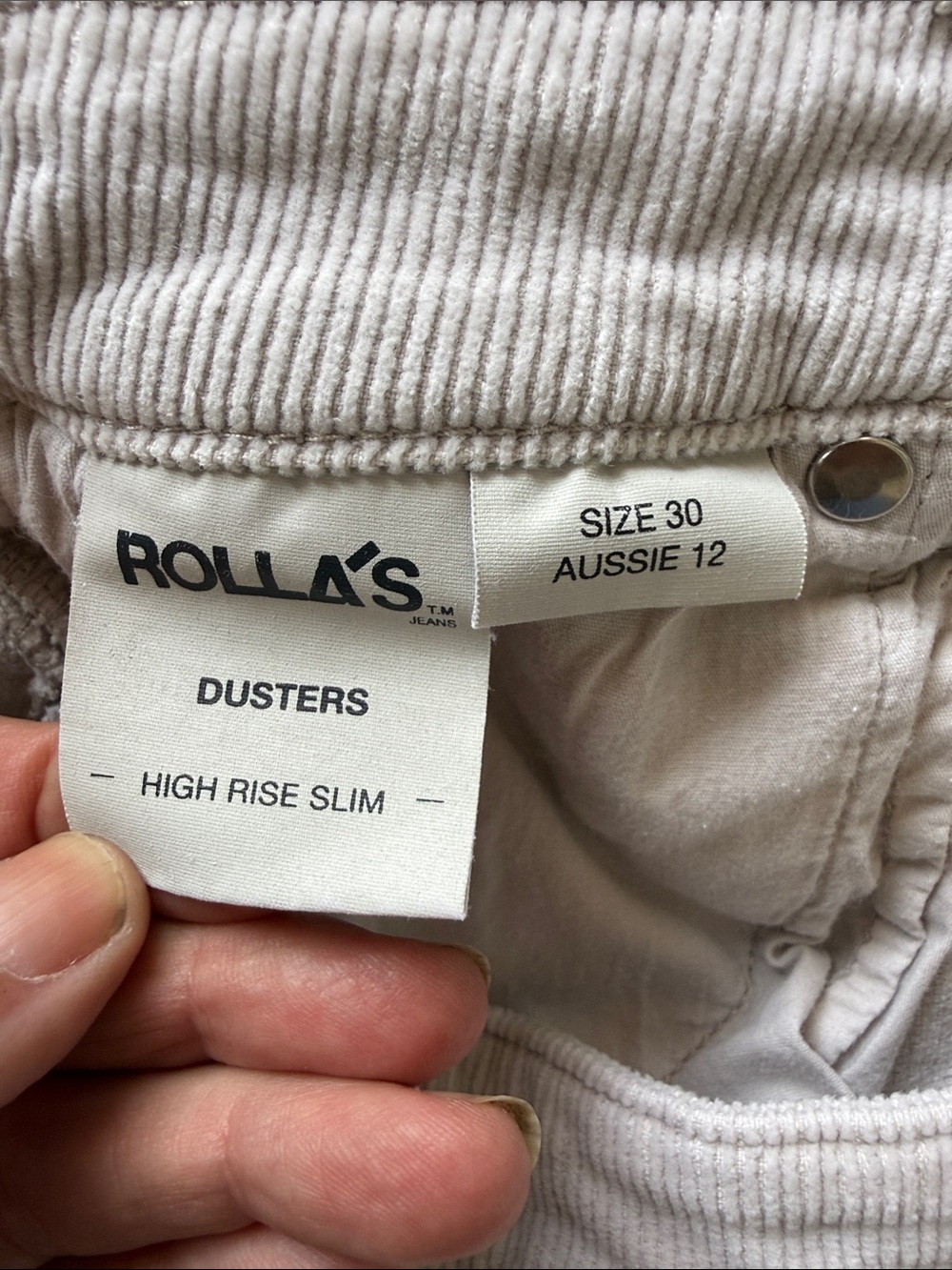 ROLLA'S Cream High-Rise Jean Shorts Dusters size 30 - Picture 4 of 10